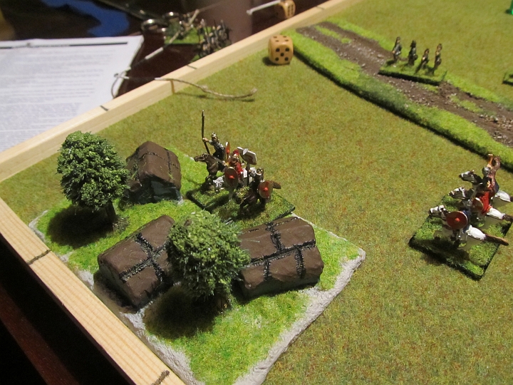 IMG_5129.JPG - ..das Vandalendorf fällt. Nachdem die Vandalen eine Einheit verloren hatten, und nun die Campverteidigung samt Camp, siegt Rom 4:2.