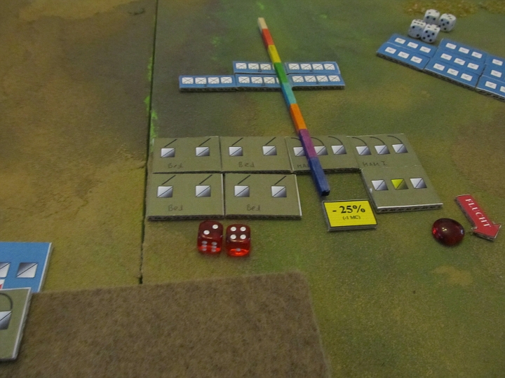 IMG_6238.JPG - Die Beduinen bleiben gerade noch standhaft. Sie würfeln wegen der gebrochenen I.Mameluken 6 (+1 wegen Commander in der Nähe).