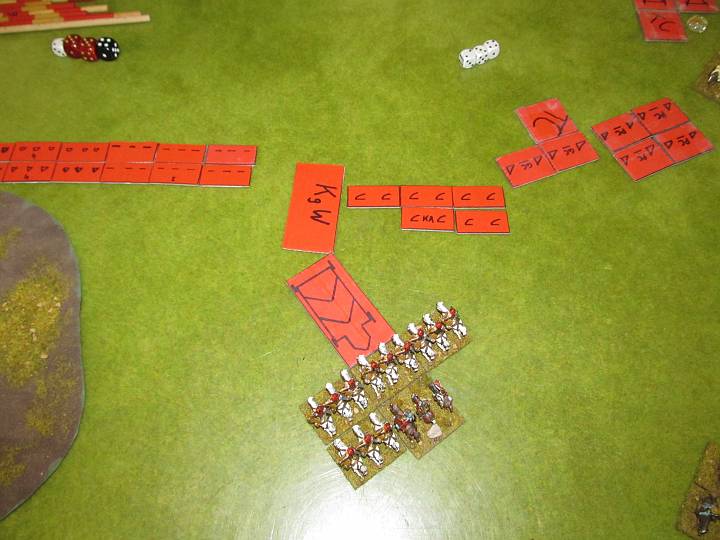 IMG_8962.JPG - Hier stellt sich nun die Frage: Darf die zweite Base der Kampfwagen eine Überlappung ausgleichen? Wir kommen zunächst zum Schluß, nein, aber sicher ist das nicht.