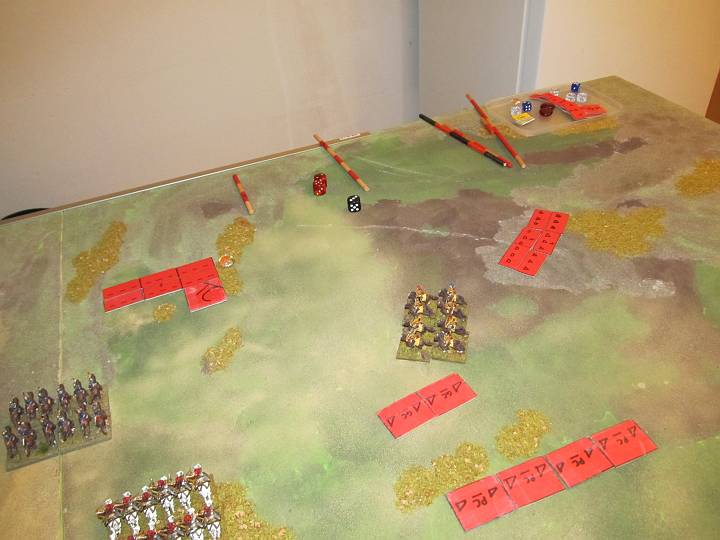 IMG_9016.JPG - Die LH verhindert lange das Sammeln. Auf der Kante gelingt es aber später dem persischen General die Einheit wieder zu sammeln.