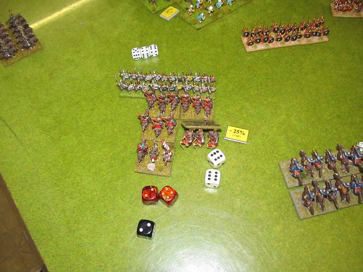 IMG_9417.JPG - ..zumal im Melee eine Base verloren wird. 2:3 im NK, der CT ist mit 7 (6 +2 für IC angeschlossen -1 für die Hits) grad nochmnal gutgegangen, der DR ist mit 2 zuwenig.