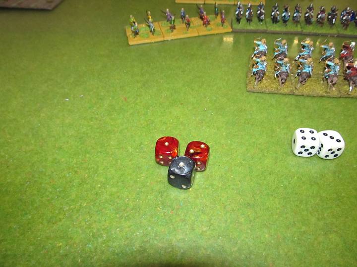 IMG_9662.JPG - Erster Wurf der Ungarn- Drop und Base weg. Das wars aber dann auch schon mit Würfelpech.