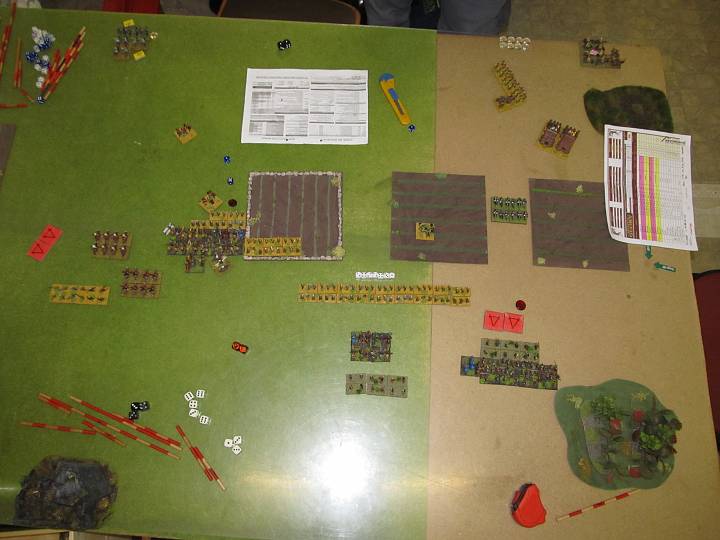 IMG_9688.JPG - Commanderbreak bei 9:1. Wobei 8 Punkte von lH eingespielt wurden..., und der eine VP der Ungarn vom mißlungenen Flankenmarsch herrührt.