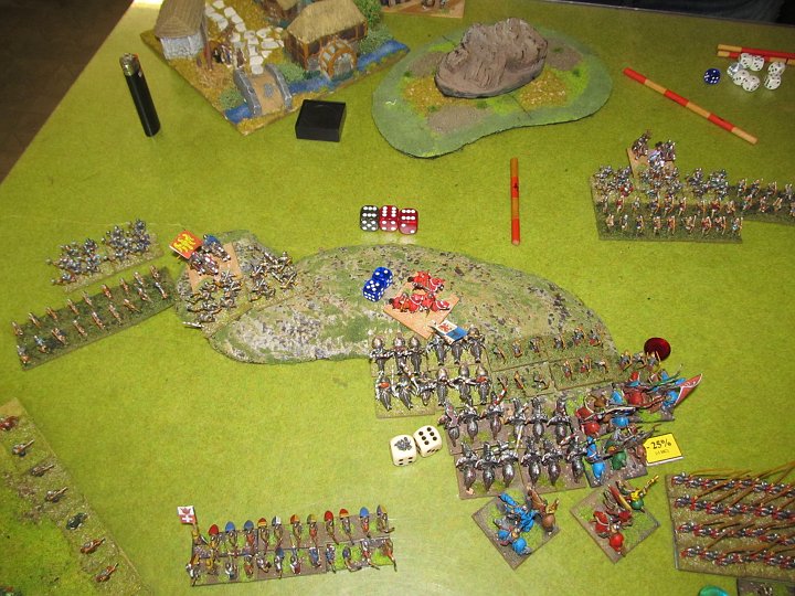 IMG_5551.JPG - Die deutschen Ritter gewinnen hier, aber die Engländer würfeln die Triple 6. (12 auf CT und 6 auf DR)
