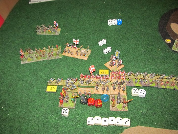 IMG_6287.JPG - Wieder ein Wahnsinnswurf (der dritte) der Levys hier... 0 Treffer bei 6 Würfel auf die 4 und 2 eingesteckt. Das ist Glück, denn wieder rettet der inspired vor dem Doppeldrop. (2+2-1) Aber es ist ein drop und ein Basenverlust...