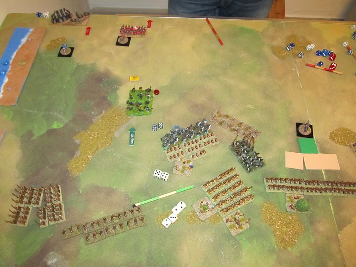 IMG_0096.JPG - 2:2. Nach 3.5h endet das Spiel 11:0 für die Sumerer (2 Streitwagen, 2 Speere, 1 LF, 1 LF fragmented)