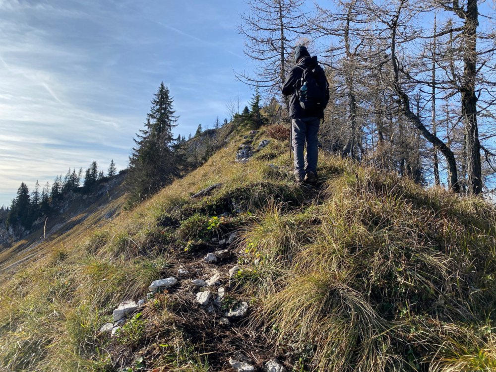 2019.11.01 13.18.35.jpg - Wir erreichen das würzige Gratstück.