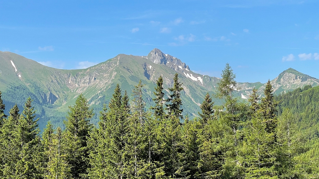IMG_2817.jpg - Blick zum Eisenerzer Reichenstein. Was mag da heute wohl los sein, wenn hier schon soviele Leuts unterwegs sind...